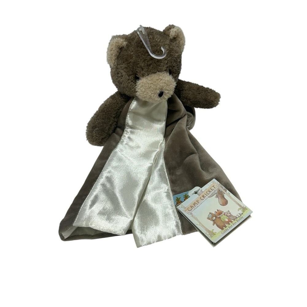 Bunnies By The Bay Brown Cubby Bear Camp Cricket Security Blanket Lovey New